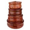 Solid Wooden Bowl with Lid Wooden Salad Bowl Reusable Serving Bowl for Salad, Fruits, Cereal, Soup, Rice, Everyday Use, Durable