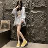 [Uncle Shoes] 2025 Height Increase Breathable Casual Light Retro Student Yellow Summer Platform Sole Canvas Shoes Women's New
