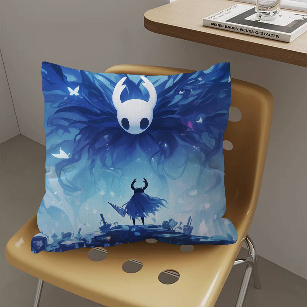 Hollow Knight Pillow Covers Cartoon Sofa Decorative Home Double-sided Printing Short Plush Cute Cushion Cover