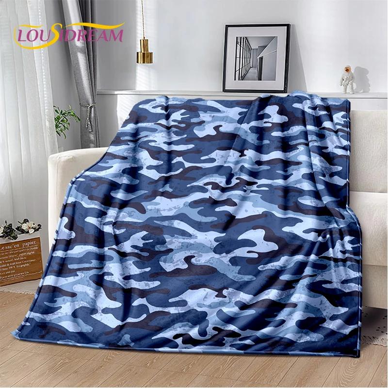 2025 Colorful Camo Green Camouflage Soft Blanket,Soft Throw Blanket for Home Bedroom Bed Sofa Picnic Travel Cover Child Gift