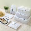 7Pcs Folding Travel Organizer Storage Bags Wardrobe Cube Suitcase Packing Cubes Set Storage Luggage Clothes Shoe Organizer