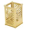 Metal Assembled Pen Holder Gold BeijingPattern Quadrate Surfaces Plating DIY Pen Holder for Home