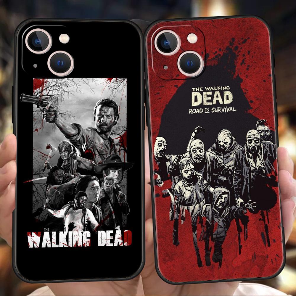 The Walking Dead Phone Case Cover for iPhone 15 14 13 12 11 Pro Max 7 8 Plus XR XS X 13 Mini Silicone Soft Fundas Shell Capa Bag