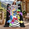 Lumea Dandys Pătură din Flanel cu Nume Personalizat Pătură Moale Caldă de Pluș Pătură Aruncată Cadou Personalizat pentru Familie Prieteni