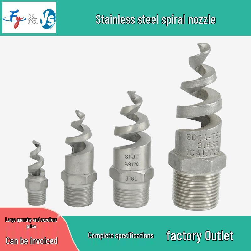 Stainless Steel Anti-Clog Spiral Spray Nozzle for Cooling Tower & Fire Protection