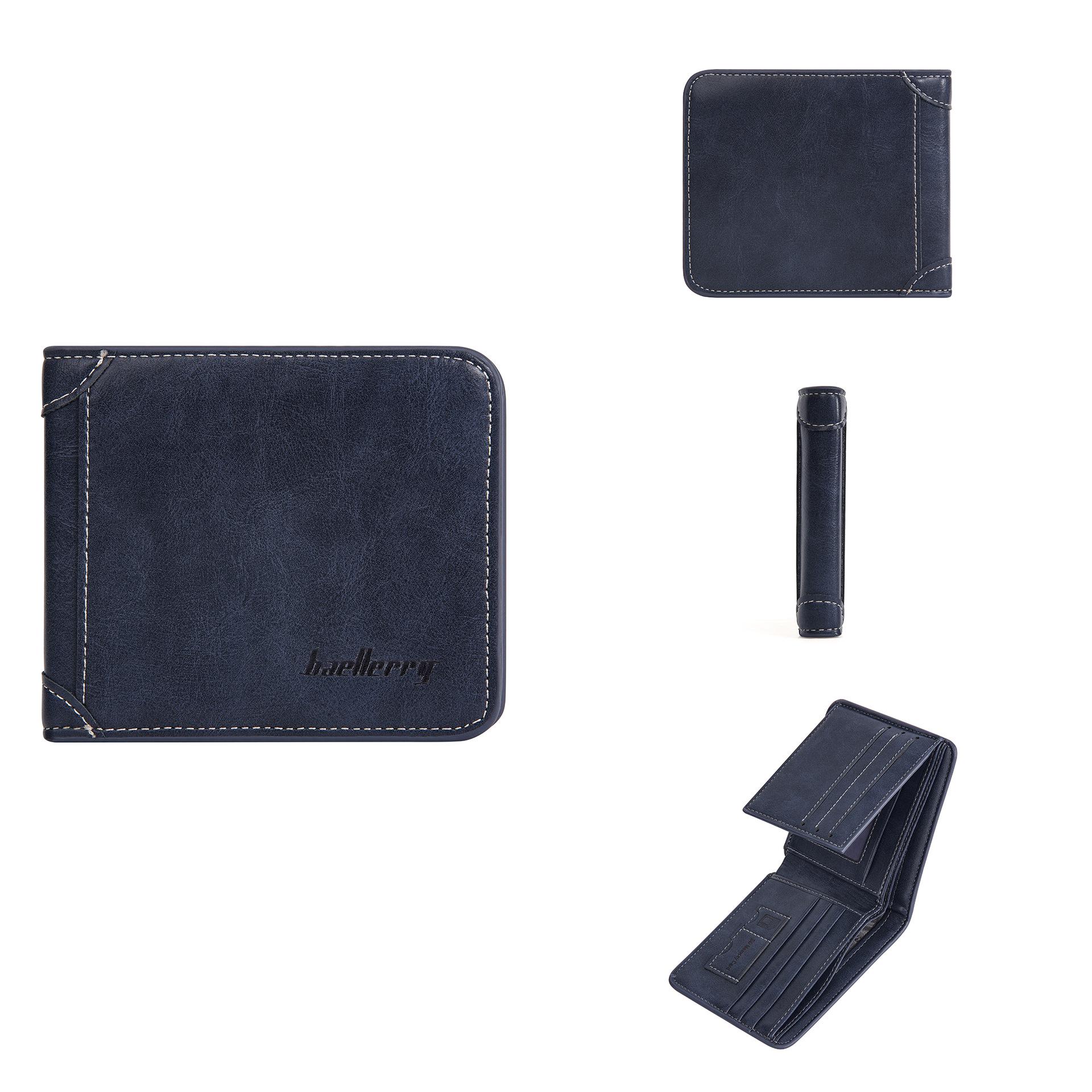 

Fashionable Slim Bifold Wallet with Multi-Card Slots and Anti-Demagnetization Protection