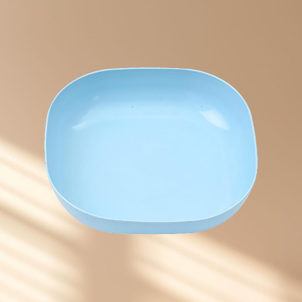 Bone Spitting Dish Square Blue PP Multi Purpose Snack Dessert Fruit Salad Plate for Home