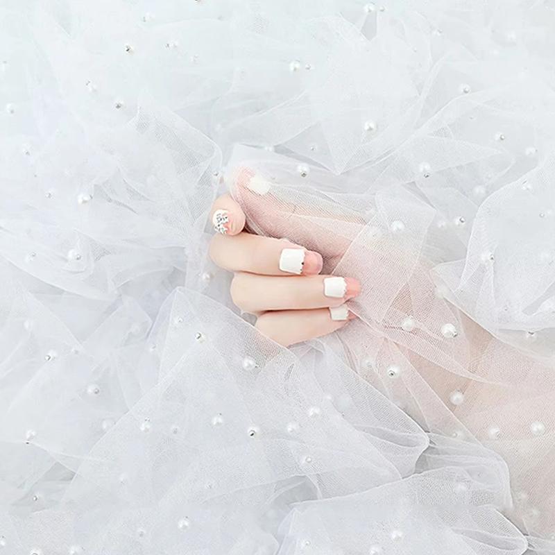 1ks Svatební závoj 80/160 Široký tyl Průhledná Šaty pro kutily Stolní běhoun Více velikostí Dekor na pozadí Dekor Svatební šití