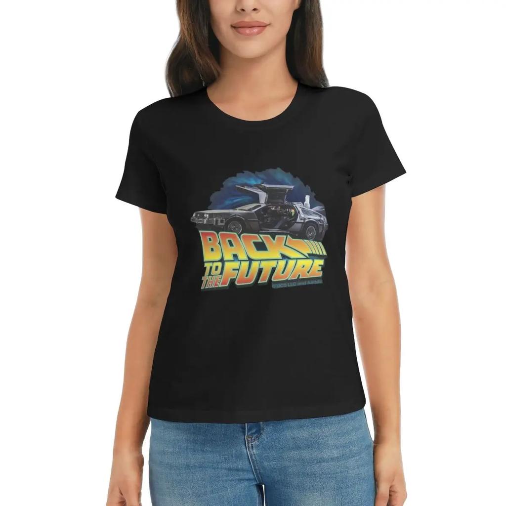 Women TShirt Back To The Future Summer Short Sleeve Tees Round Neck Cotton T Shirts Clothes Tops Streetwear