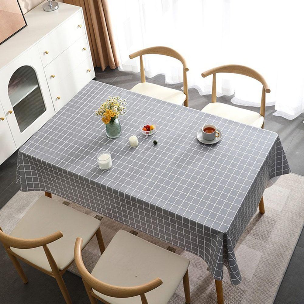 Durable 90x140cm Tablecloth PVC Oilproof Placemat Rectangula Antifouling Picnic Mat