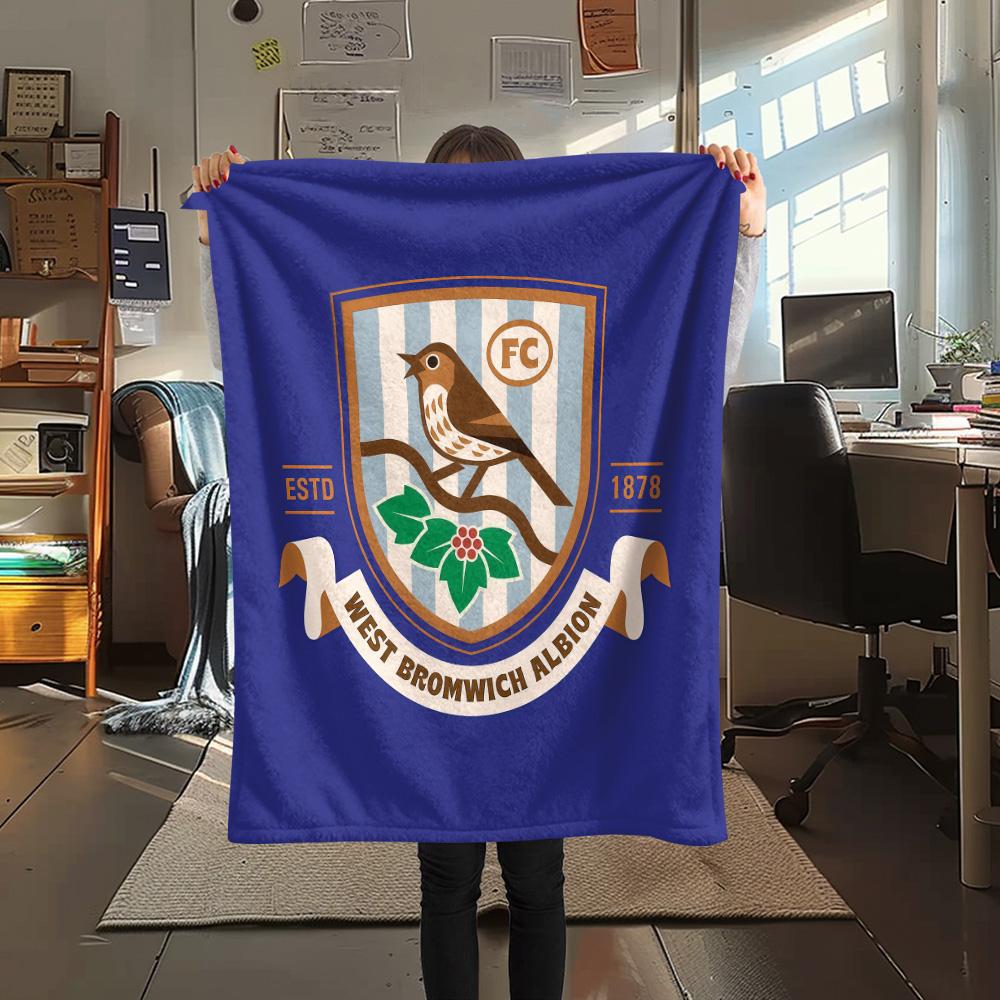 West Bromwich Albion F.C Flannel Blanket, High quality Comfortable for All Seasons, Home Decor, Warmth and Comfort
