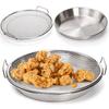 Oil Filter Tray Stainless Steel Filter Tray Reusable Round Mesh Basket Fruit Vegetable Water Filter Trays for Grilling Frying