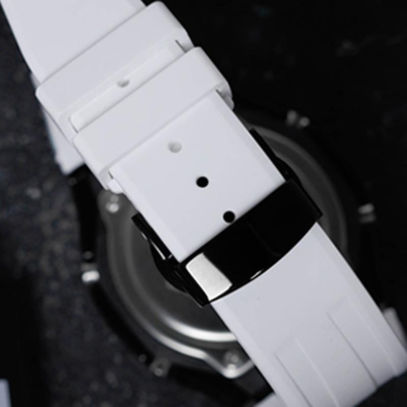CASIO Custom Collection Quartz Movement Rubber Strap Watch Men's Watches Black Dial GA-2100-1A-