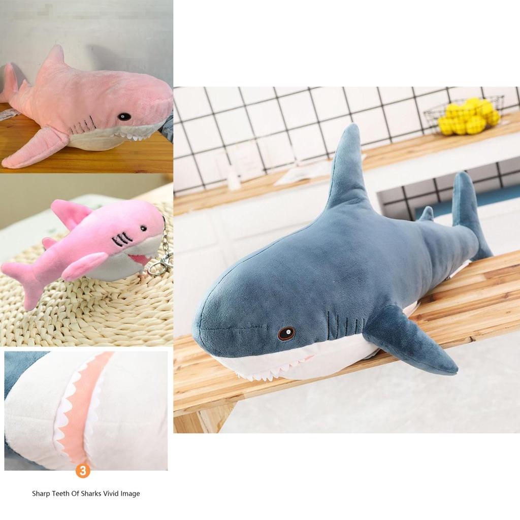 Soft And Comfy Shark Plush Pillow For Kids Perfect Gift For Sleep And Relaxation Available In Three Sizes