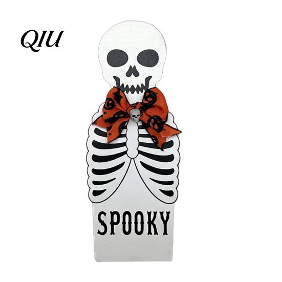 Entryway Halloween Decor Door Sign for Front Door, Wooden Ghost Pumpkin Black Cat Indoor Outdoor Ornaments Hanger Wreath, Rustic Farmhouse Welcome