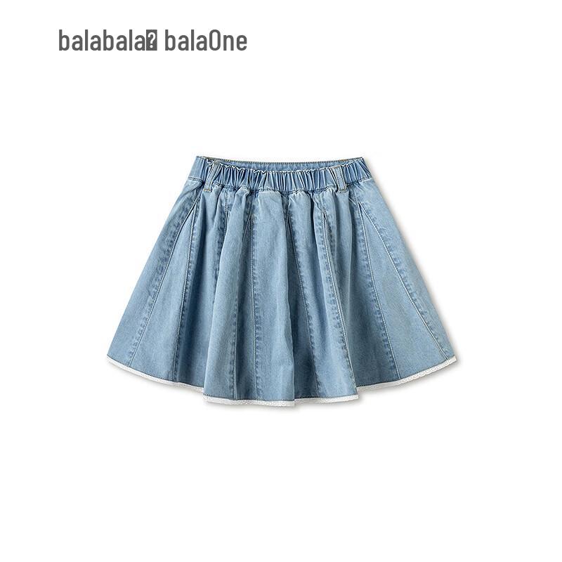 Balabala Girls' Denim A-Line Mini Skirt