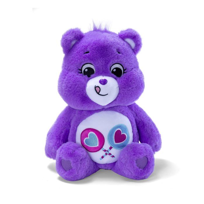 Peluche Care Bears - Simba - 6305878005 - Ourson Porte-Bonheur - Violet - 35 Cm