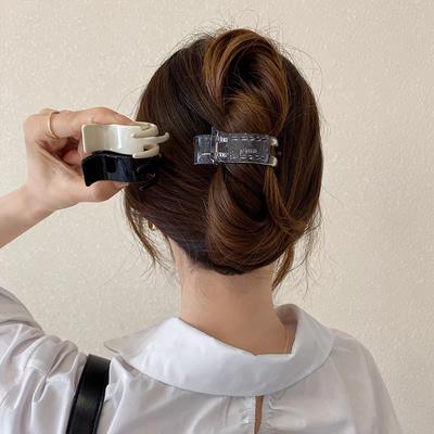 2pc Cute Solid Versatile Hair Claw Clips for Women Girls Hairpin Hairgrip for No Hurt To Hair Accessories Fixed Ponytail Tool