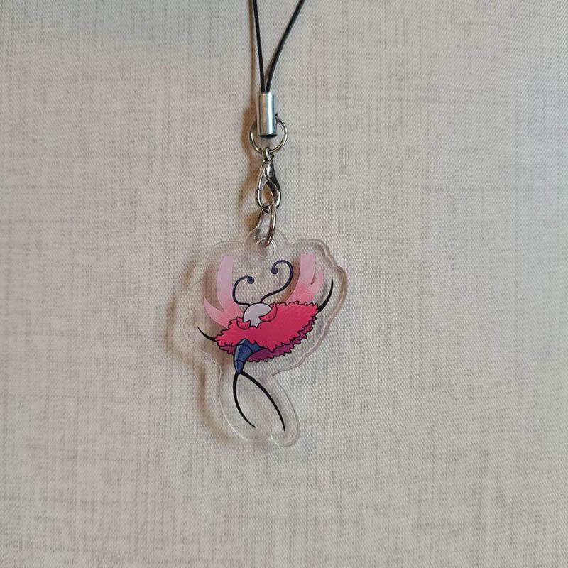 

Game Hollow Knight Silksong Hornet Sherma Nuu Cosplay Keychain Kawaii Acrylic Phone Chain Keyring Key Chain Bag Ornament Prop