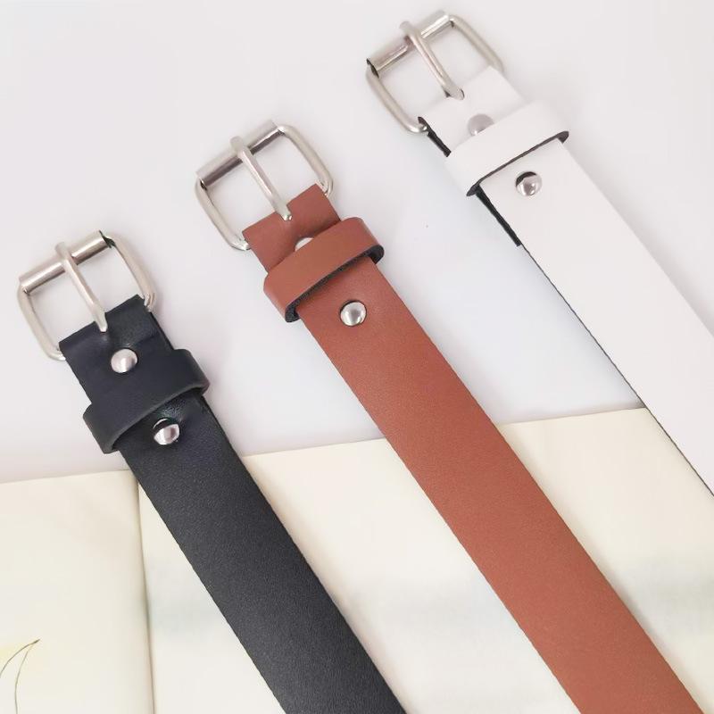 Women's Pin Buckle Belt Casual and Versatile Women's Jeans Decorative Belt Women's Trousers Belt