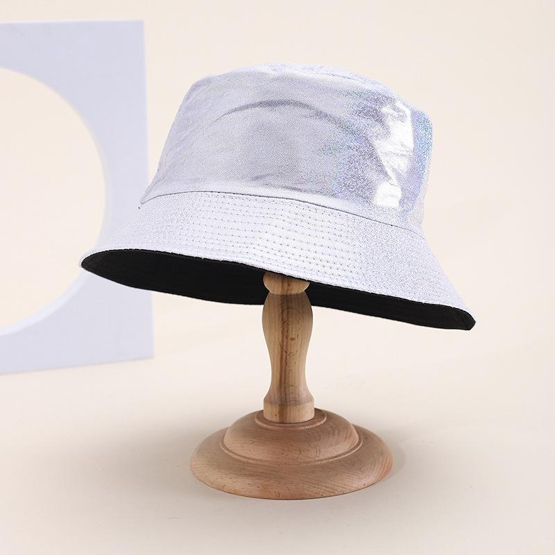 New big head circumference bucket hat women spring and autumn sunscreen sunshade show face small PU basin hat fashion bucket hat