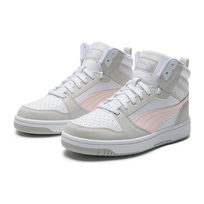 Puma Rebound V6 Comfortable Mid-Top Sneakers Unisex Sneakers Puma-White Ice-Pink Dark-Gray 392326-07