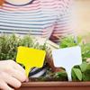 Garden Plant Labels 100-Pieces Waterproof T-Type Seedling Nursery Marker Signs Writable Garden Plant Tags for Succulents Flowers