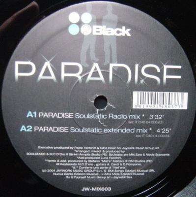 Δίσκος 12 ιντσών 2 ΜΑΥΡΟ - Paradise JWMIX603 Jaywork Records 2004 Ιταλία Χορευτική & Ηλεκτρονική Μουσική Μεταχειρισμένο