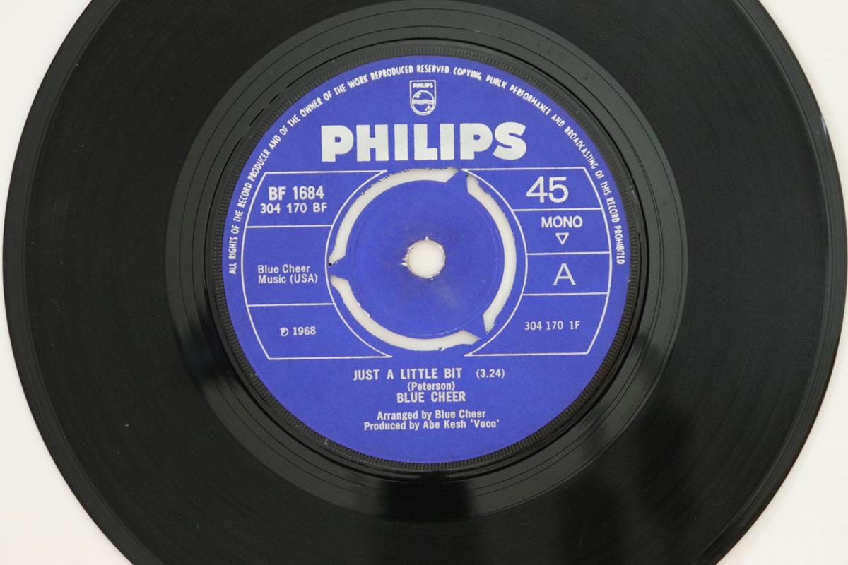 

7inch Record BLUE CHEER - Just A Little Bit BF1684 Philips 1968 UK Rock Used