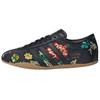 Tokyo Blomsterbroderi Pakke - Svarte Damesneakers Kremhvit Gull-Metallic Gummi JR1494