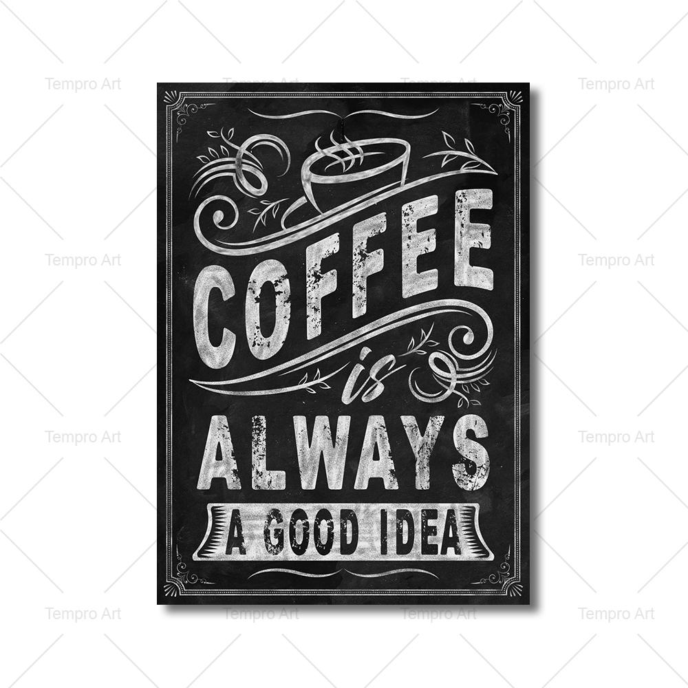 

Картина на холсте, ретро настенные картины, украшение для кофейни, искусство кофе, винтажный стиль, печать на доске, плакат, декор для кафе, кухни 60x90 cm No Frame
