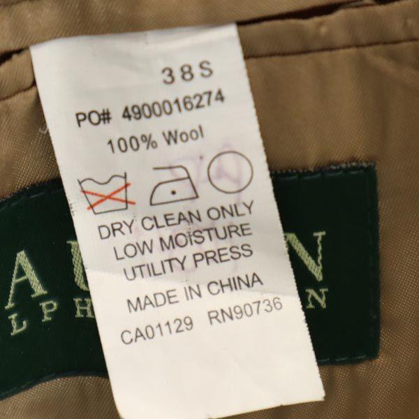 RALPH LAUREN 100% wool Check Pattern tailored jacket 38S gray Men's Used