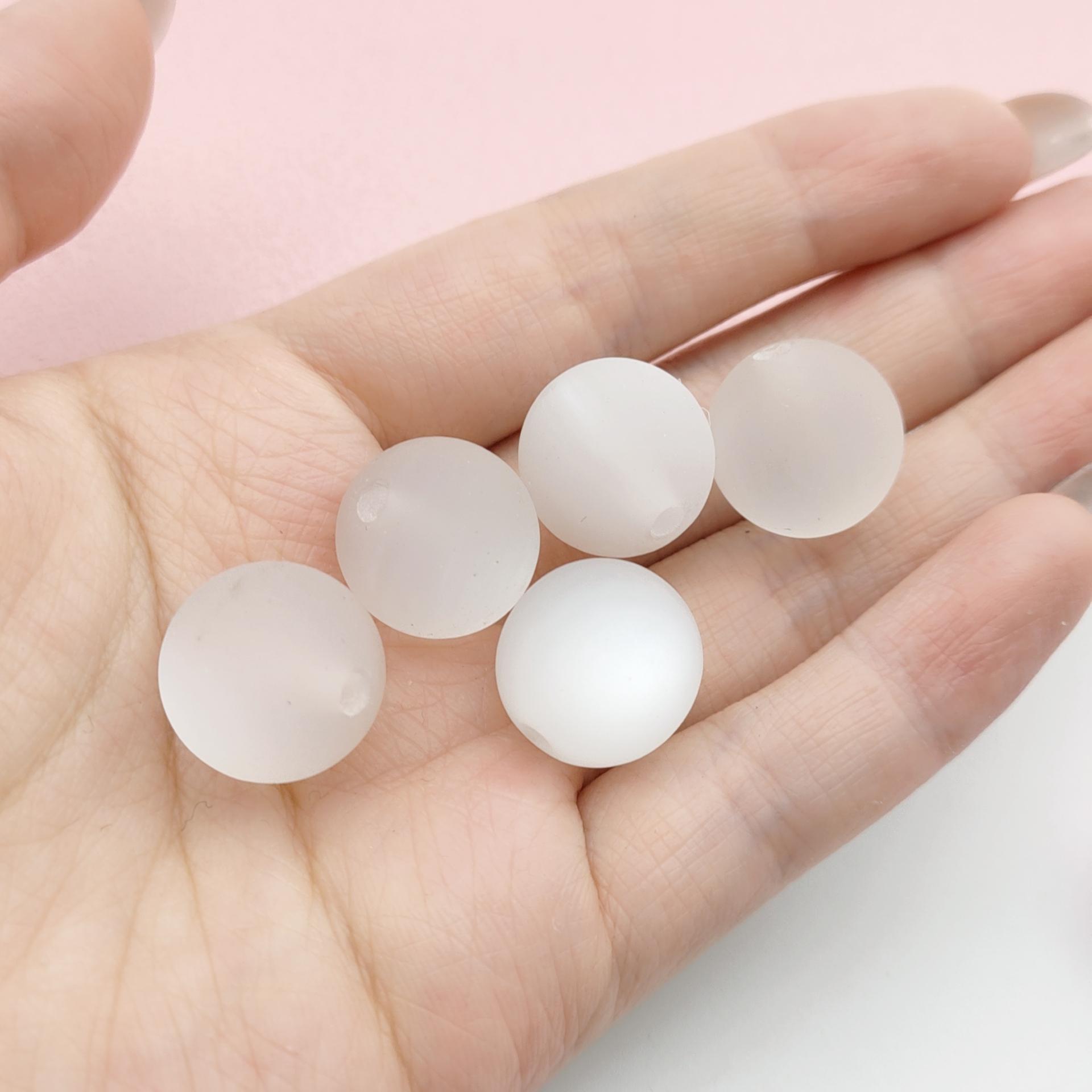 51254 Valentine s Day Color 200pcs/Bag Cat Eye Frosted Beads Diy KeyChain Necklace Bracelet Accessories Beads for Jewelry Making 16mm 200pcs/bag