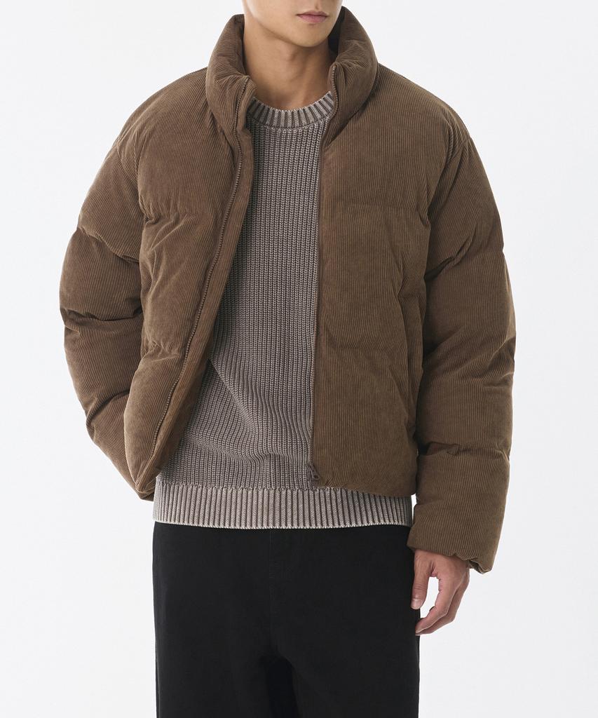 Musinsa Standard Daily Puffer Corduroy Short Padded Jacket [Baroque Brown]