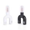 3.5Mm Black Stereo Splitter Audio To Mic & Headset Jack Plug Adapter For Phone