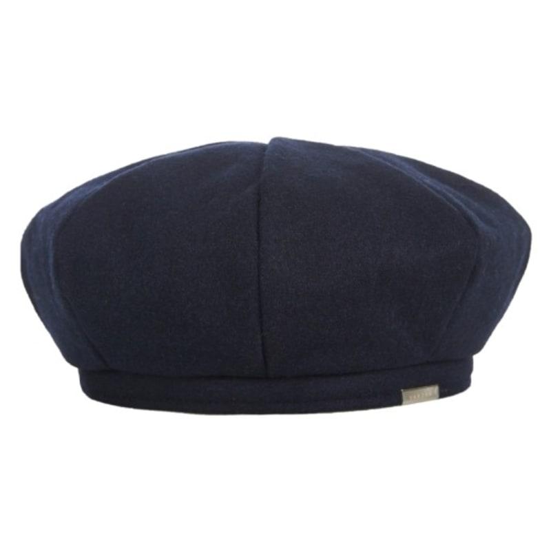 VARZAR Bold Metal Tip Wool Beret Navy