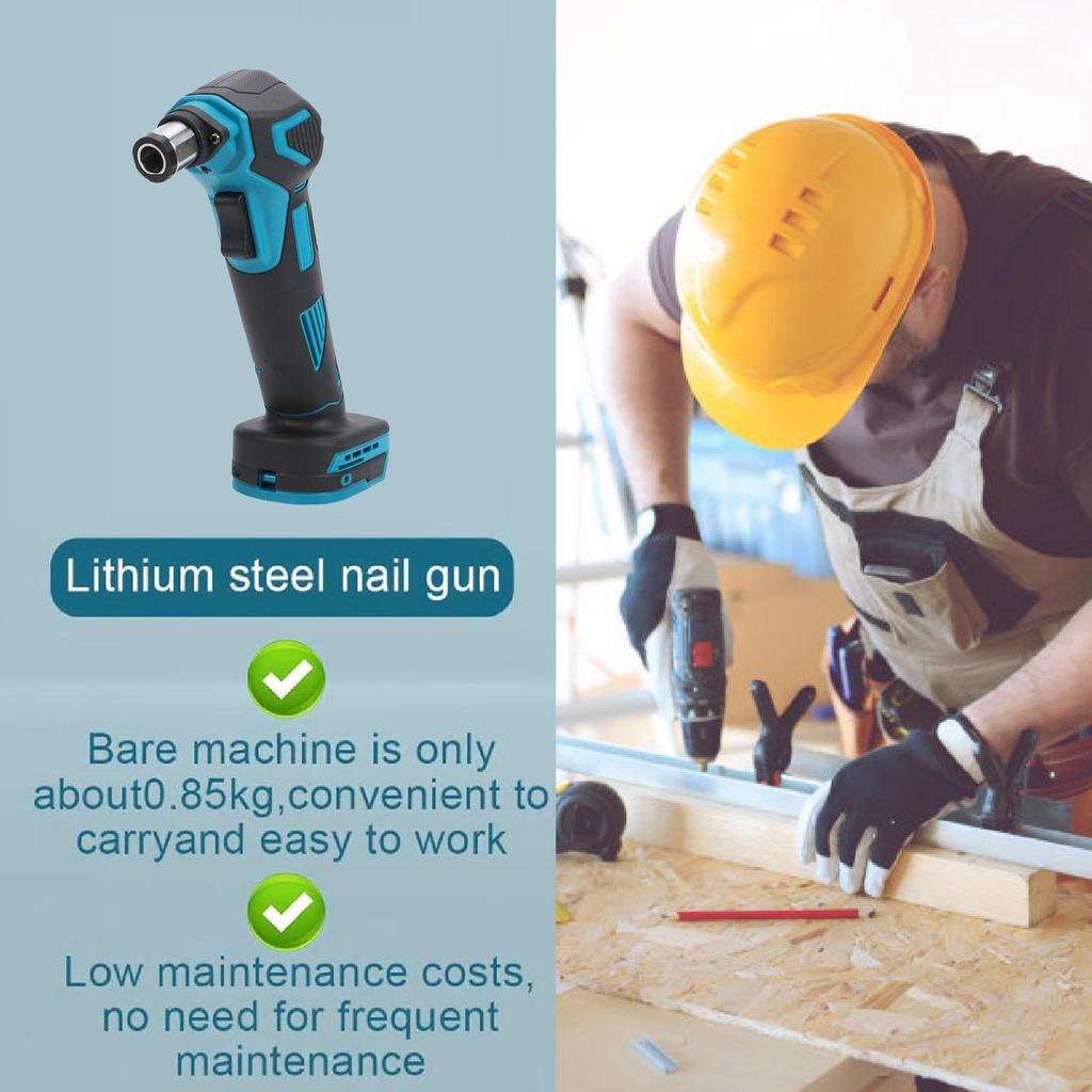 Electric Nail Hammer Fit for BL1830B BL1840B BL1850B BL1860B BL1815 BL1820 BL1825 Battery Rechargeable Cordless Palm