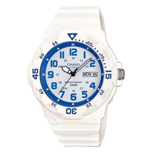 

CASIO Standard Quartz Watch MRW-200HC-7B2V Men s Gloss White x Blue Overseas Model