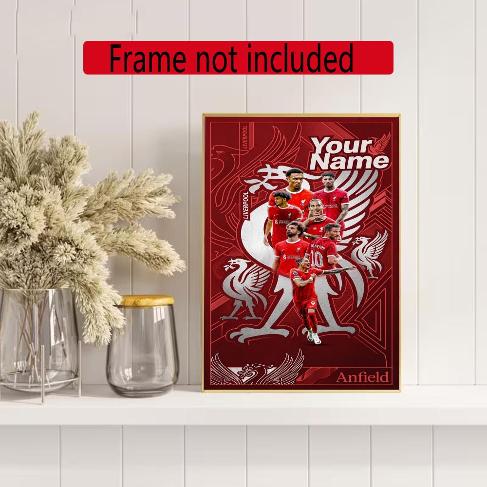 Liverpool Team Personalized Text Diamond Painting Round Diamond Mosaic Rhinestones Diamond Embroidery Craft Kit Wall Decor Without Frame