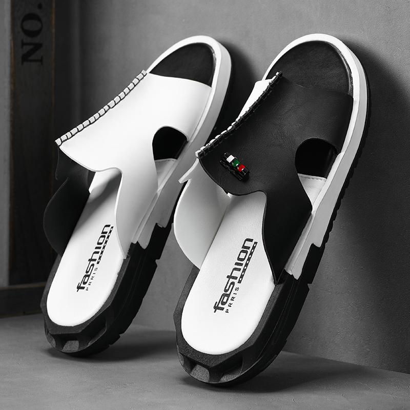 Fashion Hot Sale Men's Slippers Mixed Color Summer Outside Sandals Beach Mans Slipper Anti-slip Casual Slide Mens Shoes Big Size 39-47