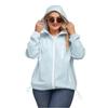 Women's Solid-color Hooded Long-sleeved Windbreaker, Mountaineering Sports Windbreaker, Jacket And Top