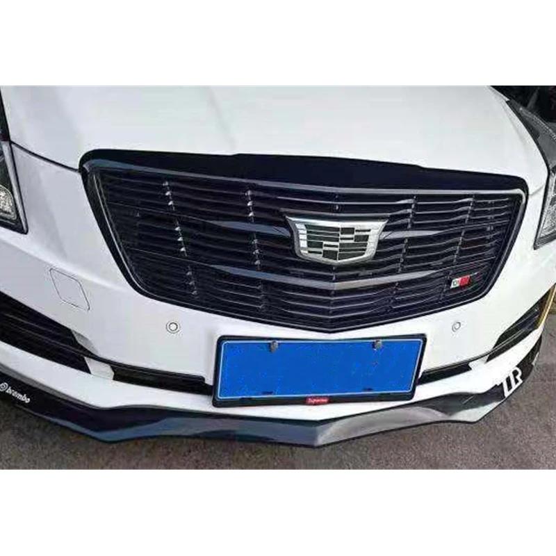 Dla Cadillac XTS XT5 XT6 ATS-L Emblemat z włókna węglowego Grill przedni samochodu Naklejka na tył Akcesoria zewnętrzne do tuningu samochodu