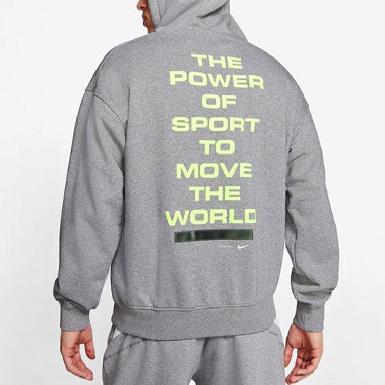 Nike x Pigalle Collaborative Logo Hoodie Sweatshirt Men Tops Grey CI9953-063