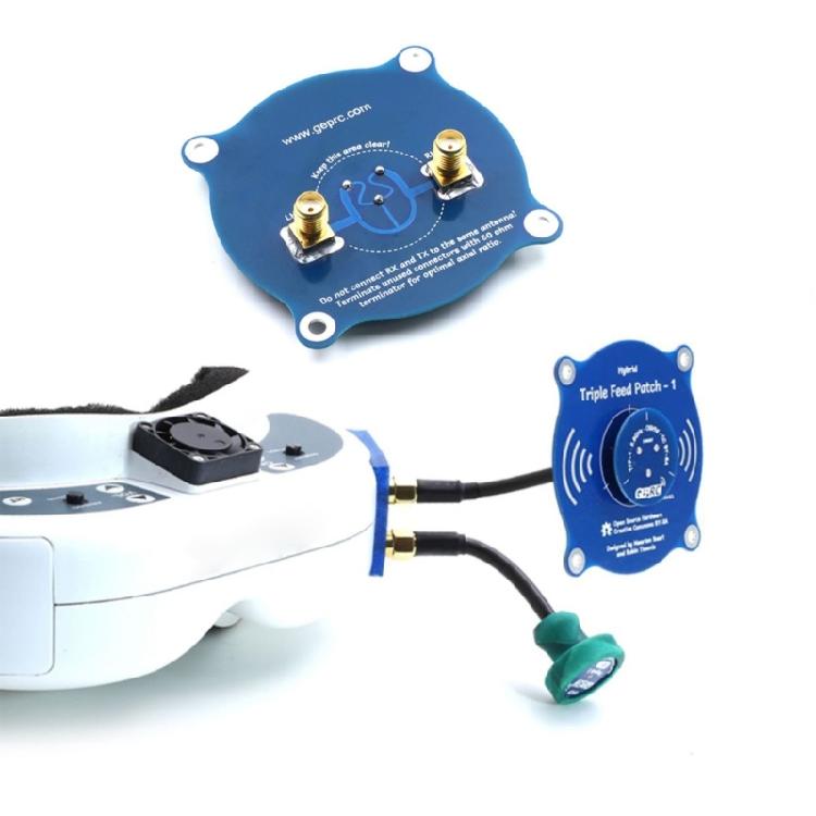 Triples Feed Patches-1 5.8G 9.4DBI Directional Circularly Polarized Antennas for FPV Goggles Remote Control Drones Accessory