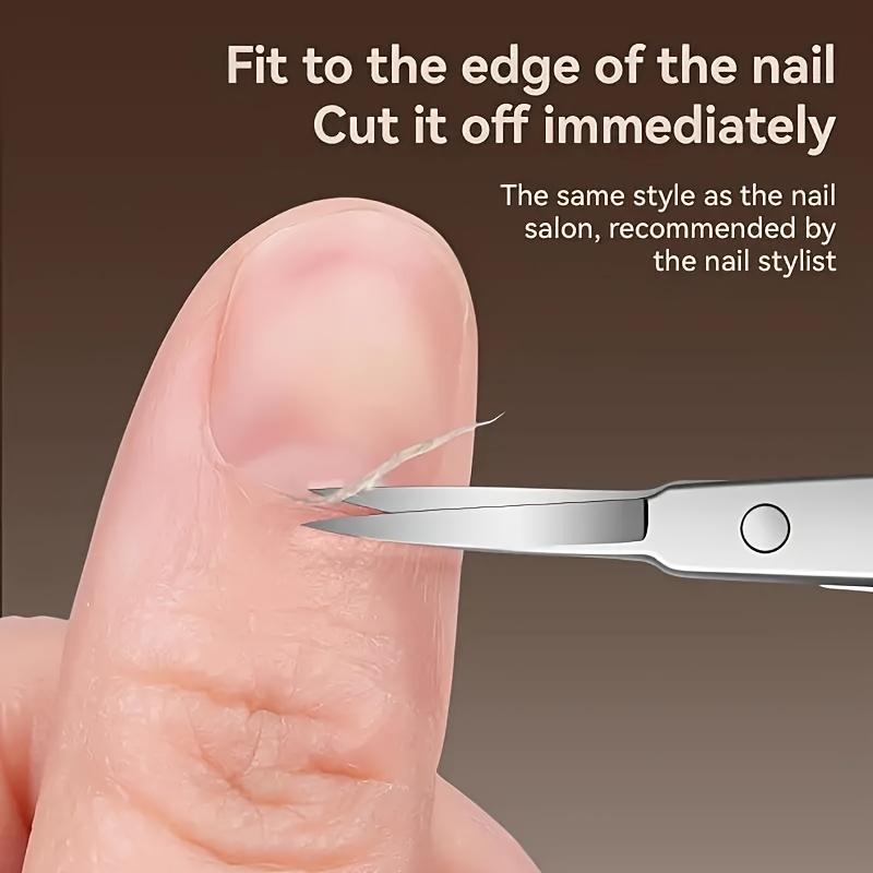 Professional Stainless Steel Precision Scissors for Eyebrows & Nose Hair - Dual-Handed, Ideal for Facial Hair Removal & Trimming