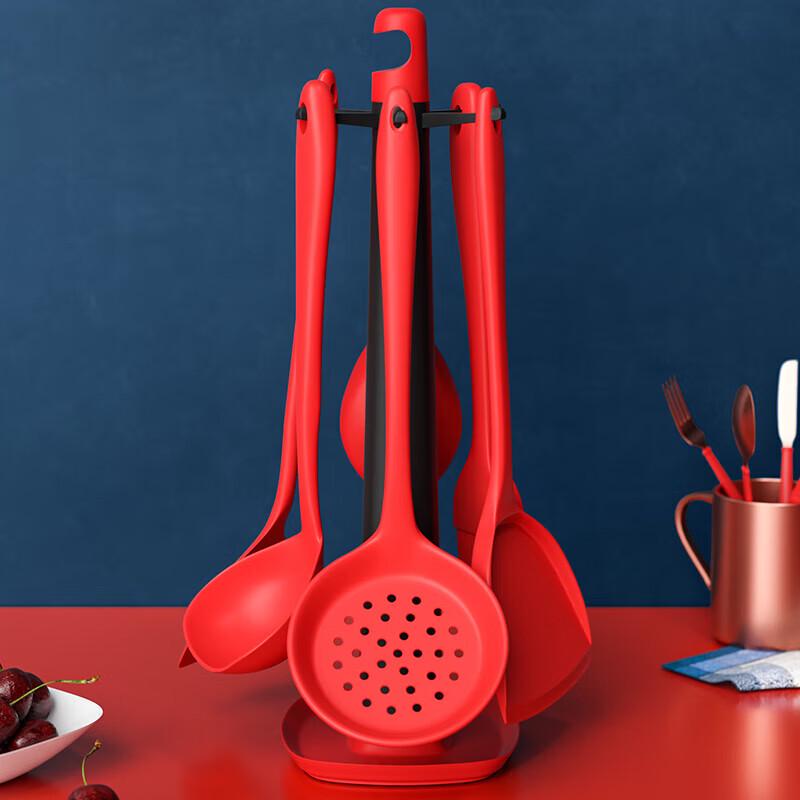 ORB Oriental Red Charm Silicone Utensil Set ORB-703