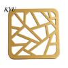 Decorative Desktop Coasters for Home Metal Drinks, Heat Resistant Hollow Carved Table Mats Gold Black Silver Decor Coffee Tea Cups, Modern Living Room