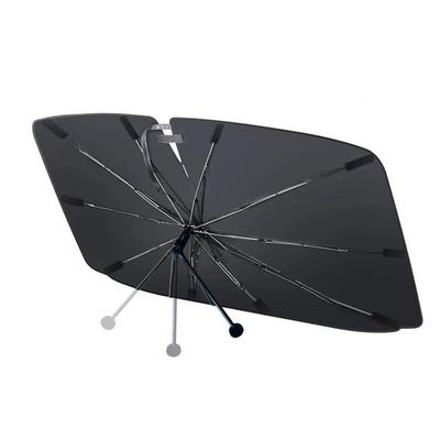 Car Front Car Fits Rearview Mirror UV Heat Light Windshield Sun Easy Prevents Interior Includes Storage Pouch and Leather One Size Fits Almost All