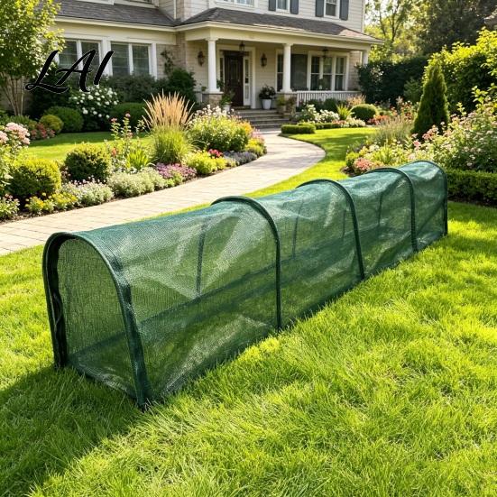 Protective Mesh Net for Chickens Foldable Chicken Tunnel Portable Poultry Run Instant Setup Predator Safe Enclosure Outdoors Proof Run Outdoor Yard