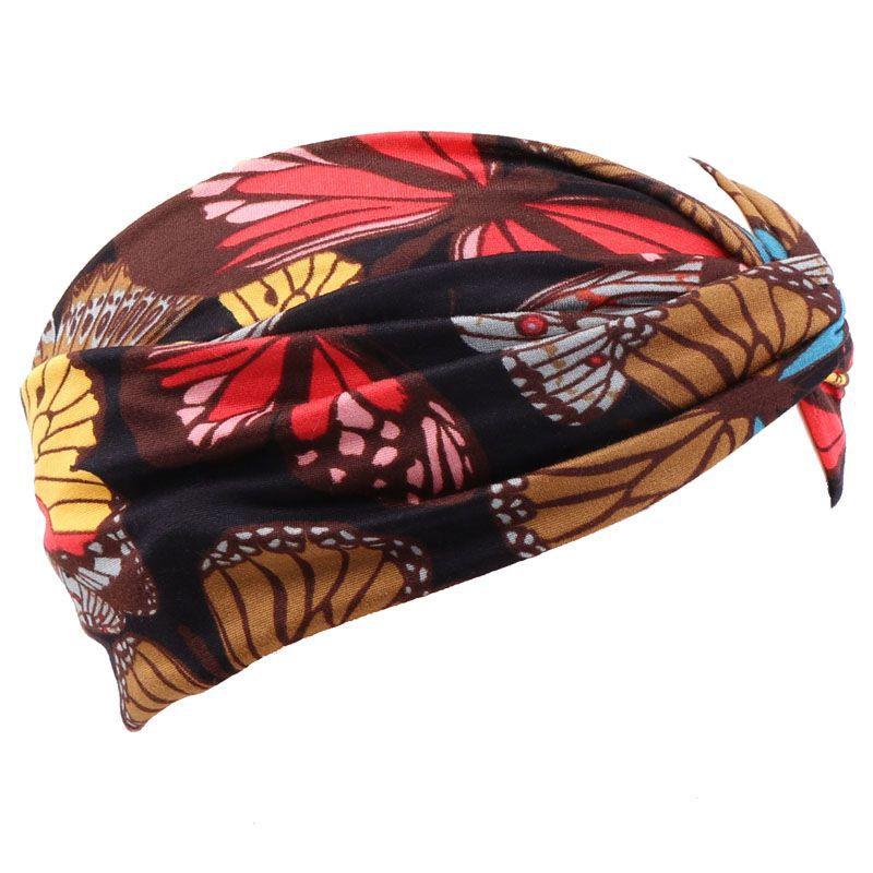 Factory Custom Boho Cotton Elastic Headband Women Summer Head Wrap Sports Yoga Headband Hair Bands Hair Accessories